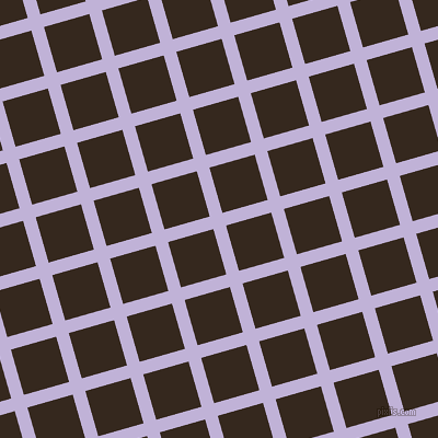 16/106 degree angle diagonal checkered chequered lines, 12 pixel line width, 43 pixel square size, Moon Raker and Cocoa Brown plaid checkered seamless tileable