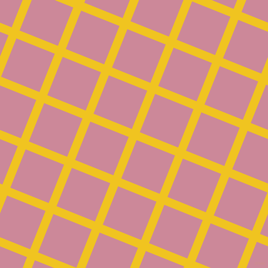 68/158 degree angle diagonal checkered chequered lines, 29 pixel line width, 141 pixel square size, Moon Yellow and Puce plaid checkered seamless tileable