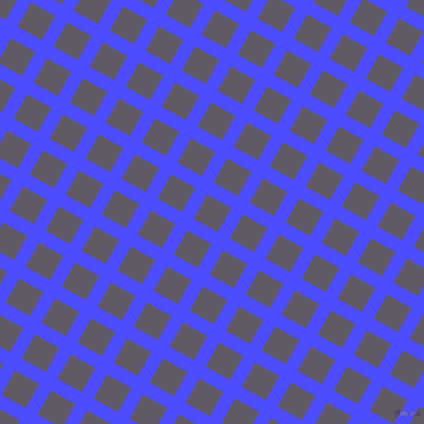 61/151 degree angle diagonal checkered chequered lines, 19 pixel lines width, 39 pixel square size, Neon Blue and Mobster plaid checkered seamless tileable