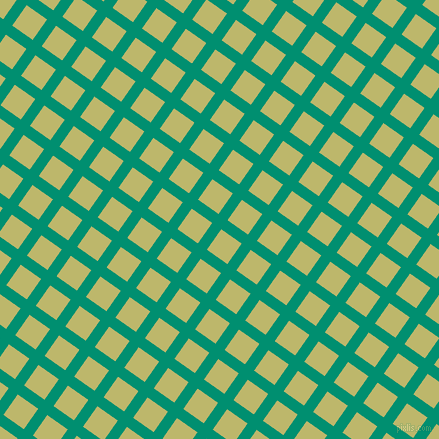 55/145 degree angle diagonal checkered chequered lines, 11 pixel lines width, 25 pixel square size, Observatory and Dark Khaki plaid checkered seamless tileable