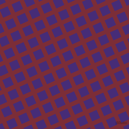 24/114 degree angle diagonal checkered chequered lines, 14 pixel lines width, 28 pixel square size, Paprika and Windsor plaid checkered seamless tileable