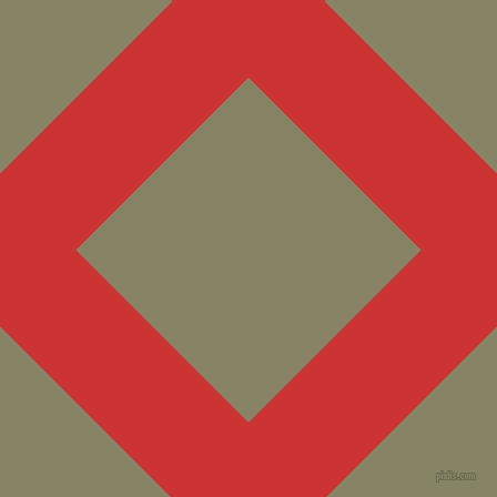 45/135 degree angle diagonal checkered chequered lines, 97 pixel line width, 220 pixel square size, Persian Red and Bandicoot plaid checkered seamless tileable