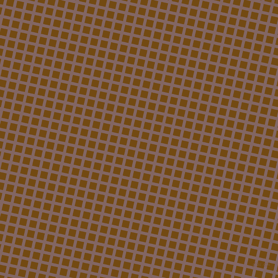 77/167 degree angle diagonal checkered chequered lines, 6 pixel lines width, 14 pixel square size, Pharlap and Raw Umber plaid checkered seamless tileable