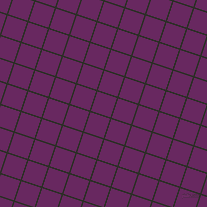 72/162 degree angle diagonal checkered chequered lines, 3 pixel lines width, 41 pixel square size, Rangoon Green and Palatinate Purple plaid checkered seamless tileable