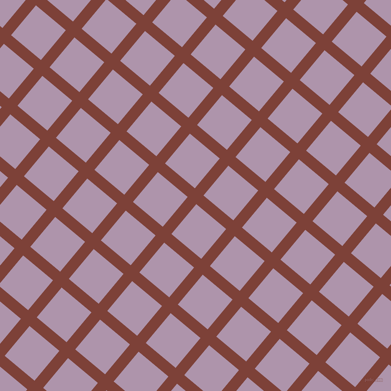 50/140 degree angle diagonal checkered chequered lines, 22 pixel lines width, 76 pixel square size, Red Robin and London Hue plaid checkered seamless tileable