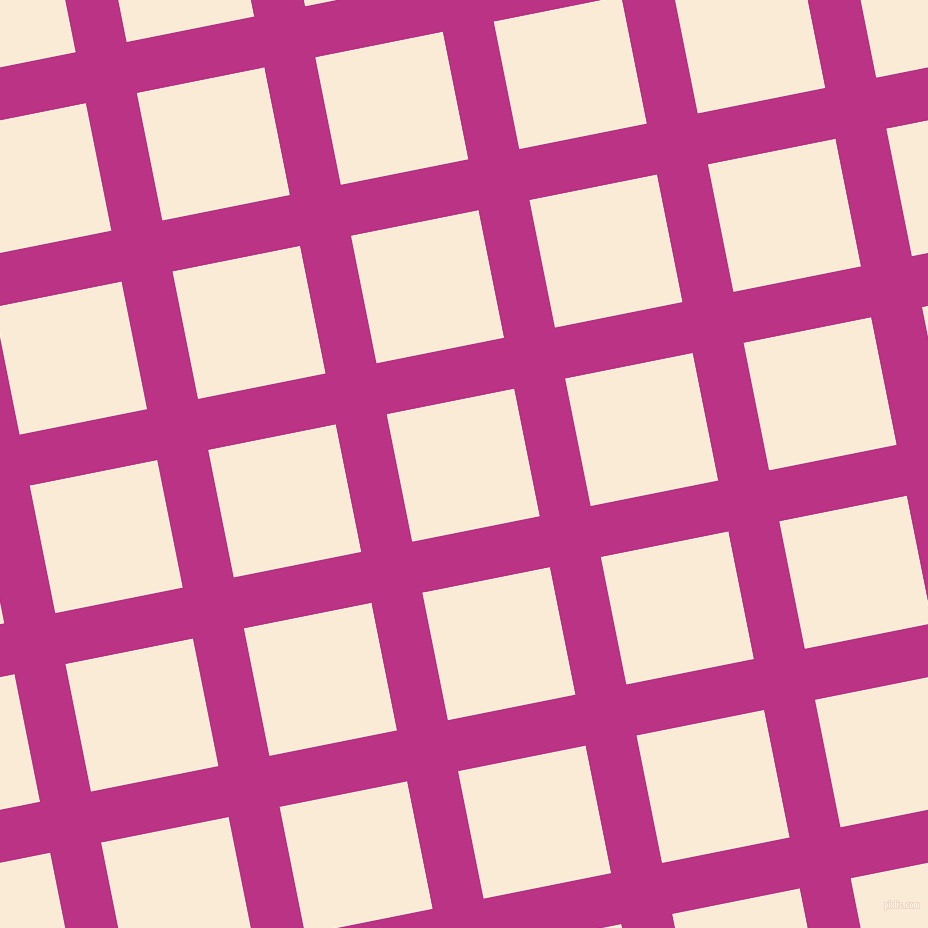 11/101 degree angle diagonal checkered chequered lines, 52 pixel line width, 130 pixel square size, Red Violet and Antique White plaid checkered seamless tileable
