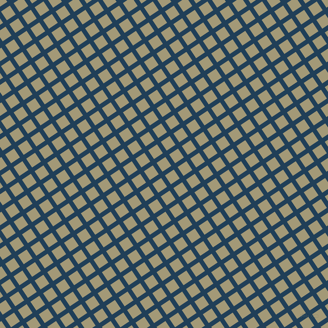 34/124 degree angle diagonal checkered chequered lines, 9 pixel line width, 21 pixel square size, Regal Blue and Tallow plaid checkered seamless tileable
