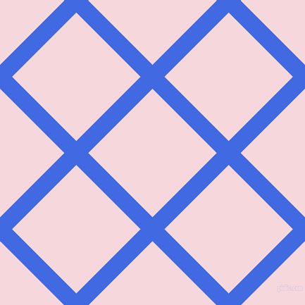 45/135 degree angle diagonal checkered chequered lines, 24 pixel lines width, 129 pixel square size, Royal Blue and Cherub plaid checkered seamless tileable