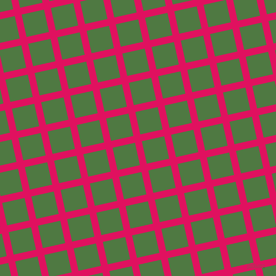 13/103 degree angle diagonal checkered chequered lines, 14 pixel line width, 46 pixel square size, Ruby and Fern Green plaid checkered seamless tileable