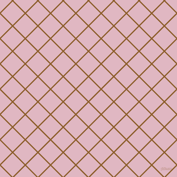 45/135 degree angle diagonal checkered chequered lines, 4 pixel line width, 55 pixel square size, Rusty Nail and Melanie plaid checkered seamless tileable