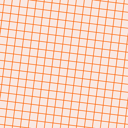 83/173 degree angle diagonal checkered chequered lines, 2 pixel line width, 24 pixel square size, Safety Orange and Wisp Pink plaid checkered seamless tileable