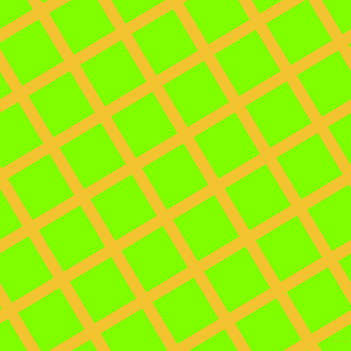 31/121 degree angle diagonal checkered chequered lines, 24 pixel lines width, 99 pixel square size, Saffron and Chartreuse plaid checkered seamless tileable