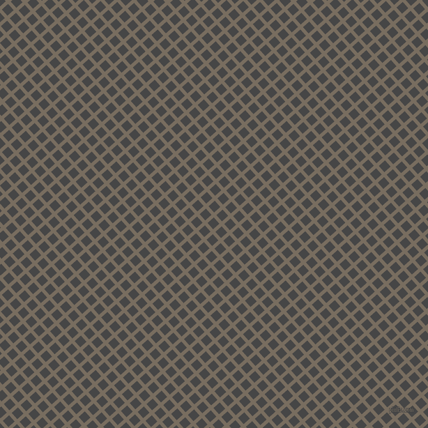 42/132 degree angle diagonal checkered chequered lines, 5 pixel lines width, 12 pixel square size, Sandstone and Charcoal plaid checkered seamless tileable
