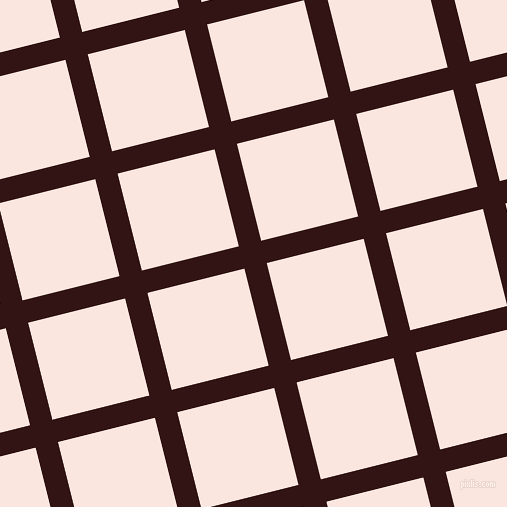 14/104 degree angle diagonal checkered chequered lines, 23 pixel lines width, 100 pixel square size, Seal Brown and Bridesmaid plaid checkered seamless tileable