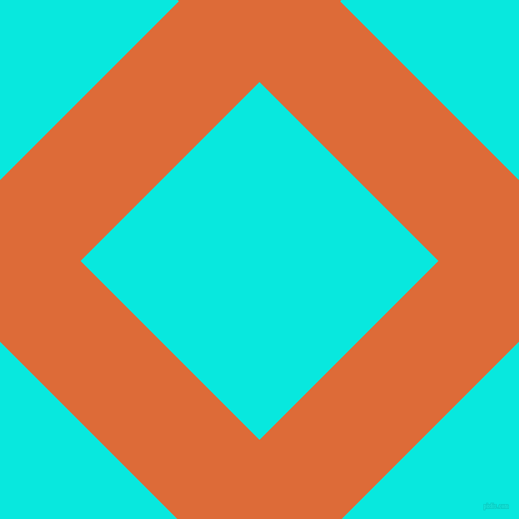 45/135 degree angle diagonal checkered chequered lines, 160 pixel lines width, 355 pixel square size, Sorbus and Bright Turquoise plaid checkered seamless tileable
