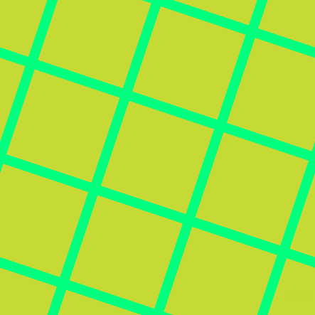 72/162 degree angle diagonal checkered chequered lines, 14 pixel lines width, 126 pixel square size, Spring Green and Las Palmas plaid checkered seamless tileable