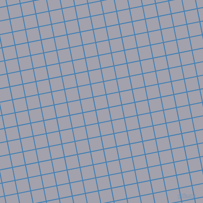 11/101 degree angle diagonal checkered chequered lines, 2 pixel lines width, 25 pixel square size, Steel Blue and Spun Pearl plaid checkered seamless tileable