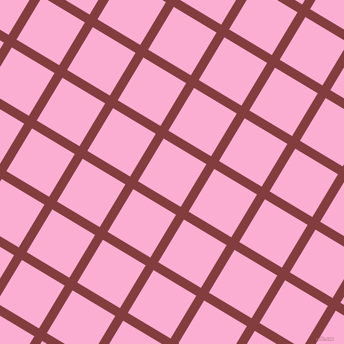 59/149 degree angle diagonal checkered chequered lines, 18 pixel line width, 98 pixel square size, Stiletto and Lavender Pink plaid checkered seamless tileable
