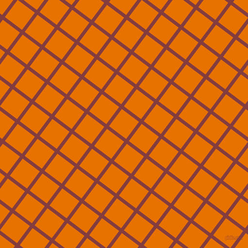 53/143 degree angle diagonal checkered chequered lines, 7 pixel line width, 44 pixel square size, Stiletto and Mango Tango plaid checkered seamless tileable