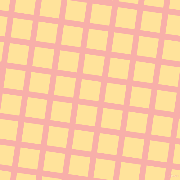82/172 degree angle diagonal checkered chequered lines, 19 pixel lines width, 63 pixel square size, Sundown and Cream Brulee plaid checkered seamless tileable