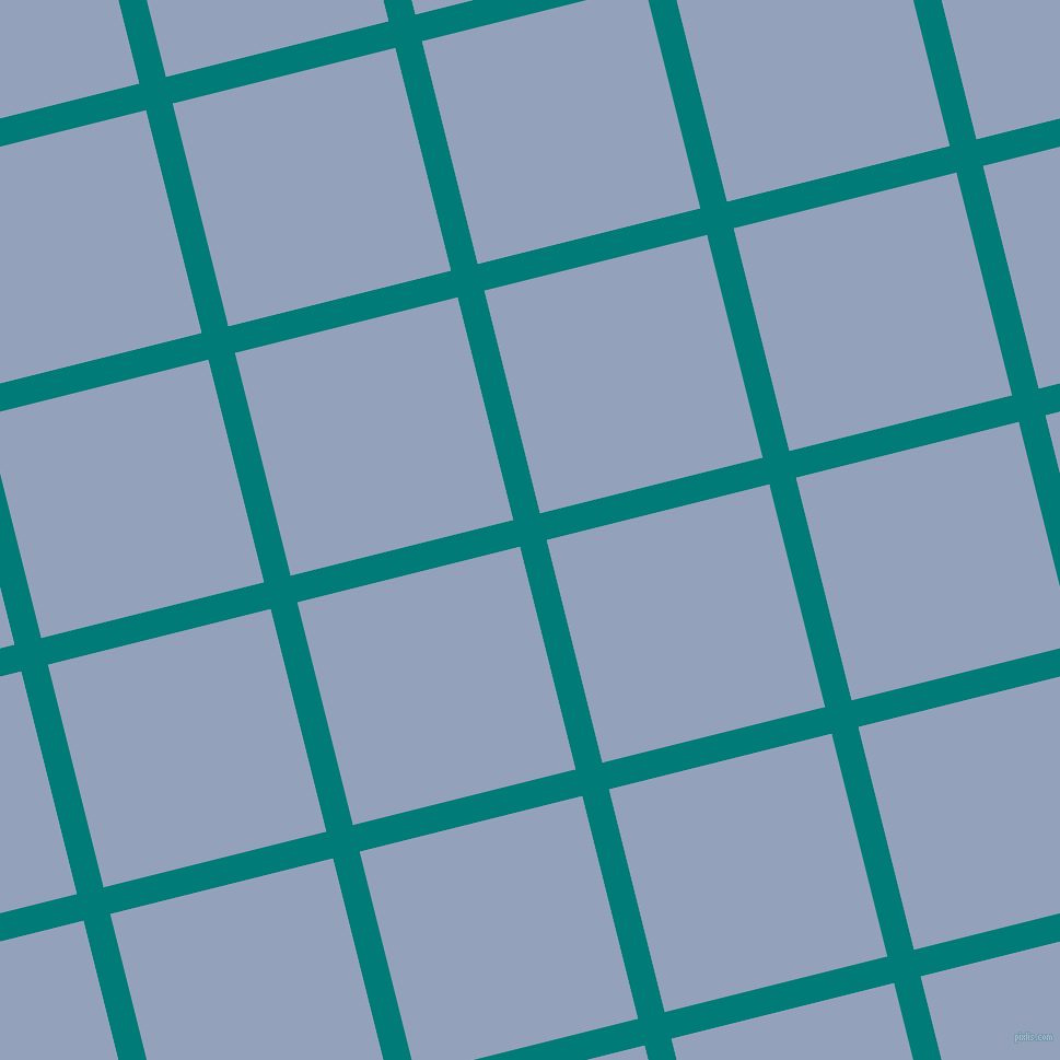 14/104 degree angle diagonal checkered chequered lines, 25 pixel lines width, 210 pixel square size, Surfie Green and Rock Blue plaid checkered seamless tileable