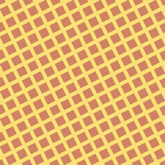 27/117 degree angle diagonal checkered chequered lines, 13 pixel line width, 30 pixel square size, Sweet Corn and Burning Sand plaid checkered seamless tileable