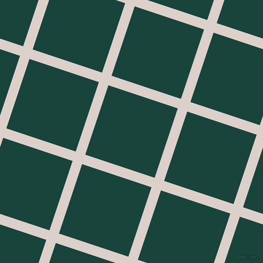 72/162 degree angle diagonal checkered chequered lines, 20 pixel line width, 146 pixel square size, Swiss Coffee and Deep Teal plaid checkered seamless tileable