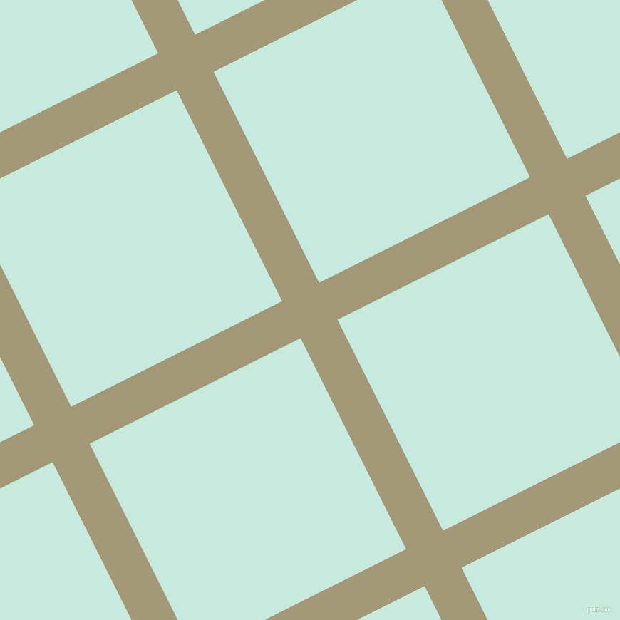 27/117 degree angle diagonal checkered chequered lines, 58 pixel line width, 331 pixel square size, Tallow and Mint Tulip plaid checkered seamless tileable