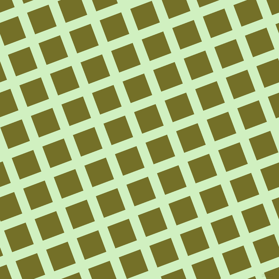 21/111 degree angle diagonal checkered chequered lines, 31 pixel line width, 74 pixel square size, Tea Green and Olivetone plaid checkered seamless tileable