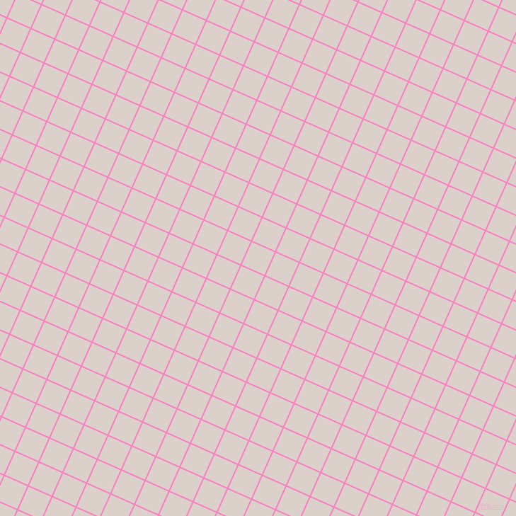 66/156 degree angle diagonal checkered chequered lines, 2 pixel line width, 35 pixel square size, Tea Rose and Swiss Coffee plaid checkered seamless tileable