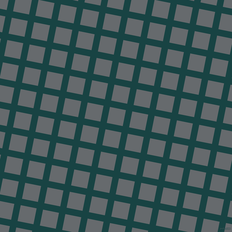 79/169 degree angle diagonal checkered chequered lines, 22 pixel line width, 55 pixel square size, Tiber and Mid Grey plaid checkered seamless tileable