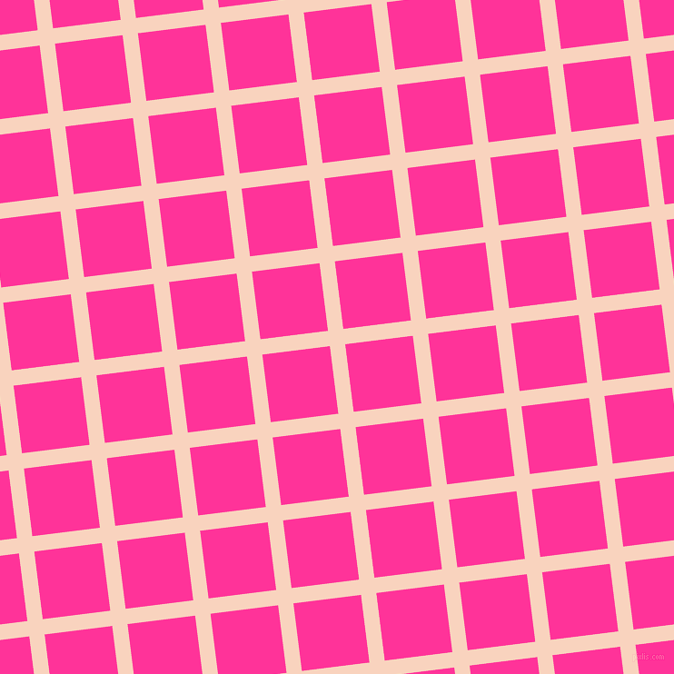 7/97 degree angle diagonal checkered chequered lines, 17 pixel line width, 75 pixel square size, Tuft Bush and Wild Strawberry plaid checkered seamless tileable