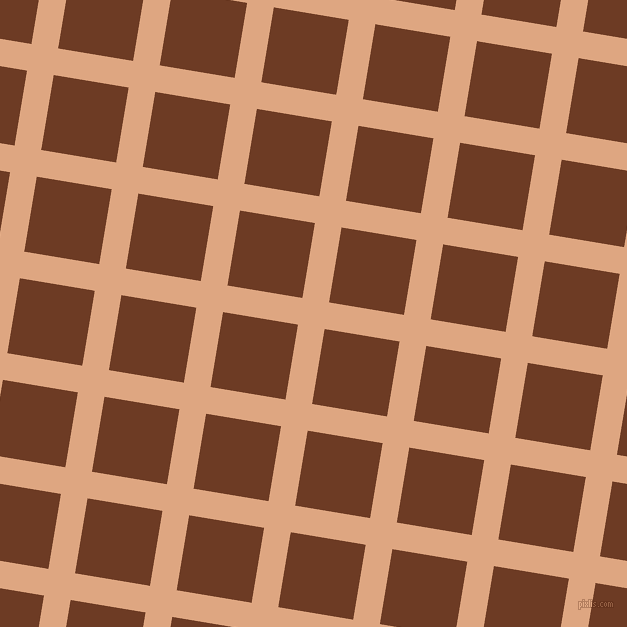 81/171 degree angle diagonal checkered chequered lines, 27 pixel line width, 76 pixel square size, Tumbleweed and New Amber plaid checkered seamless tileable