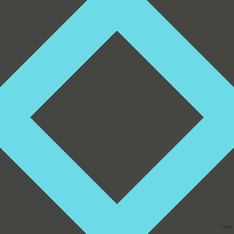45/135 degree angle diagonal checkered chequered lines, 139 pixel line width, 401 pixel square size, Turquoise Blue and Tuatara plaid checkered seamless tileable