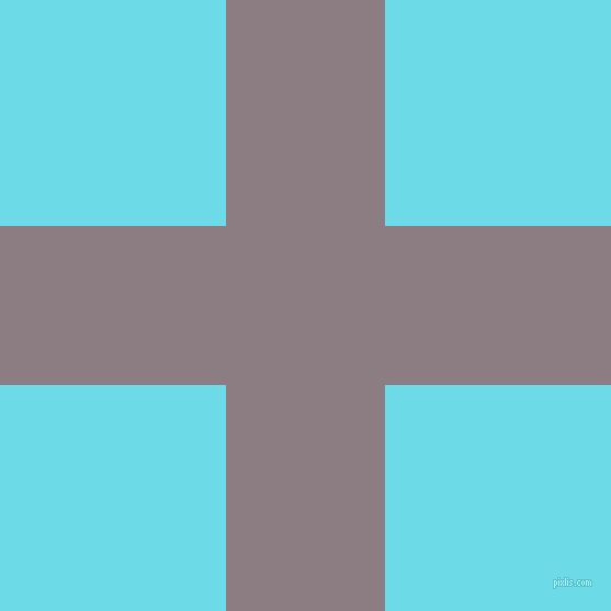 checkered chequered horizontal vertical lines, 145 pixel lines width, 412 pixel square size, Venus and Turquoise Blue plaid checkered seamless tileable