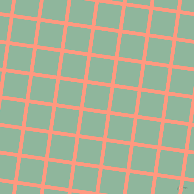 82/172 degree angle diagonal checkered chequered lines, 13 pixel lines width, 79 pixel square sizeVivid Tangerine and Summer Green plaid checkered seamless tileable