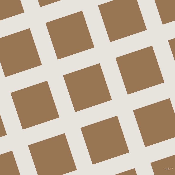 18/108 degree angle diagonal checkered chequered lines, 70 pixel line width, 163 pixel square size, Wild Sand and Pale Brown plaid checkered seamless tileable