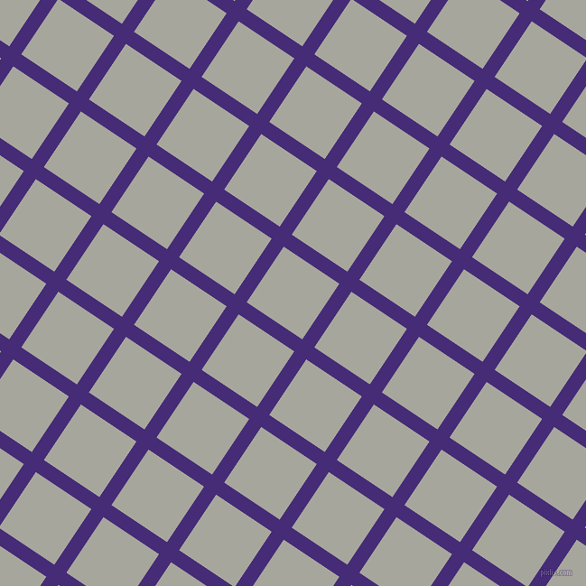 56/146 degree angle diagonal checkered chequered lines, 16 pixel lines width, 74 pixel square size, Windsor and Foggy Grey plaid checkered seamless tileable