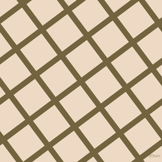 37/127 degree angle diagonal checkered chequered lines, 18 pixel line width, 87 pixel square size, Yellow Metal and Almond plaid checkered seamless tileable