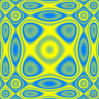 , Dodger Blue and Yellow plasma wave seamless tileable