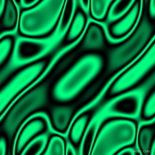 Black and Spring Green plasma waves seamless tileable