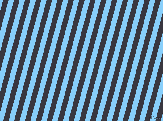 75 degree angle lines stripes, 17 pixel line width, 17 pixel line spacing, Black Marlin and Light Sky Blue stripes and lines seamless tileable