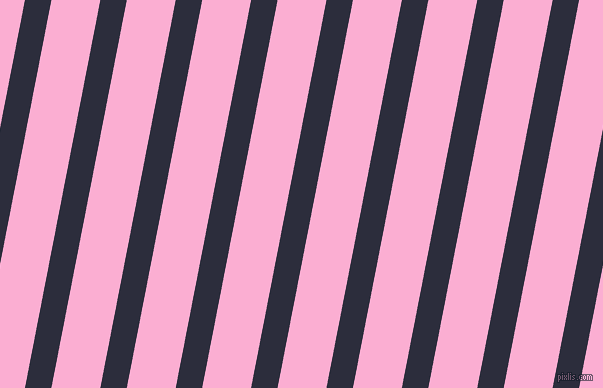79 degree angle lines stripes, 26 pixel line width, 48 pixel line spacing, Black Rock and Lavender Pink stripes and lines seamless tileable
