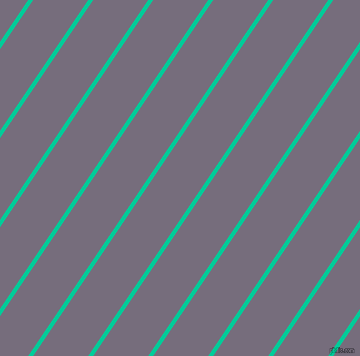 56 degree angle lines stripes, 6 pixel line width, 66 pixel line spacing, Caribbean Green and Mamba stripes and lines seamless tileable