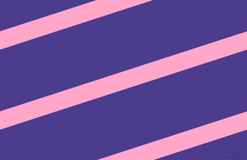 18 degree angle lines stripes, 36 pixel line width, 121 pixel line spacing, Carnation Pink and Blue Gem stripes and lines seamless tileable