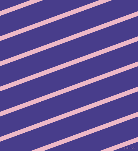 20 degree angle lines stripes, 15 pixel line width, 65 pixel line spacing, Chantilly and Dark Slate Blue stripes and lines seamless tileable