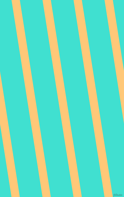 99 degree angle lines stripes, 33 pixel line width, 90 pixel line spacing, Chardonnay and Turquoise stripes and lines seamless tileable