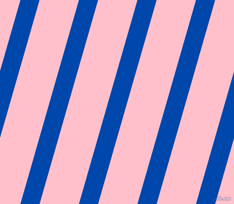74 degree angle lines stripes, 37 pixel line width, 76 pixel line spacing, Cobalt and Pink stripes and lines seamless tileable
