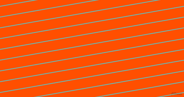 10 degree angle lines stripes, 3 pixel line width, 33 pixel line spacing, Gulf Stream and International Orange stripes and lines seamless tileable