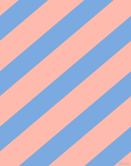 40 degree angle lines stripes, 64 pixel line width, 79 pixel line spacing, Jordy Blue and Melon stripes and lines seamless tileable